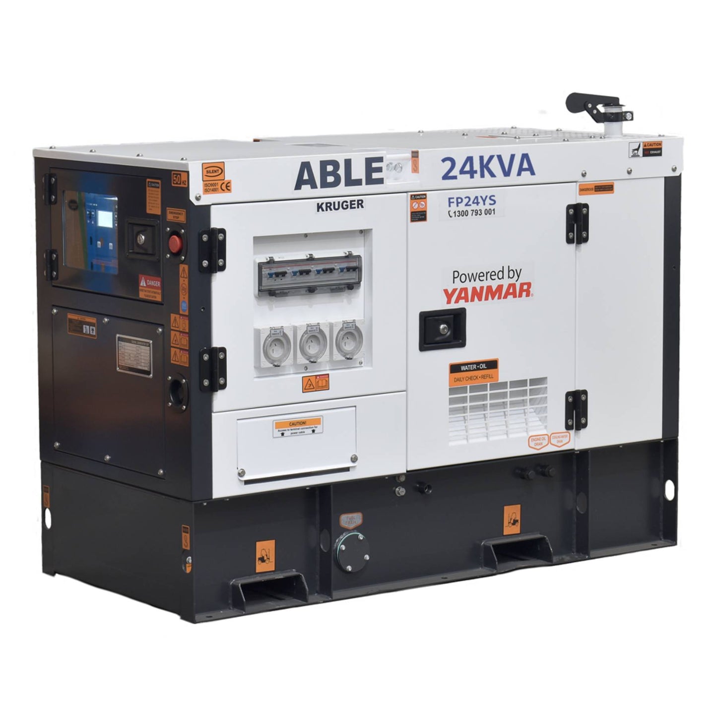 Ablesales Single Phase 24kVA Yanmar Diesel Generator