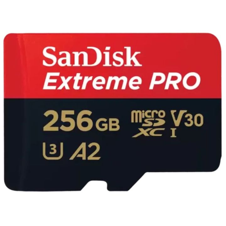 SanDisk Extreme PRO microSDXC 256GB 200MB/s R 140MB/s W UHS-I U3 C10