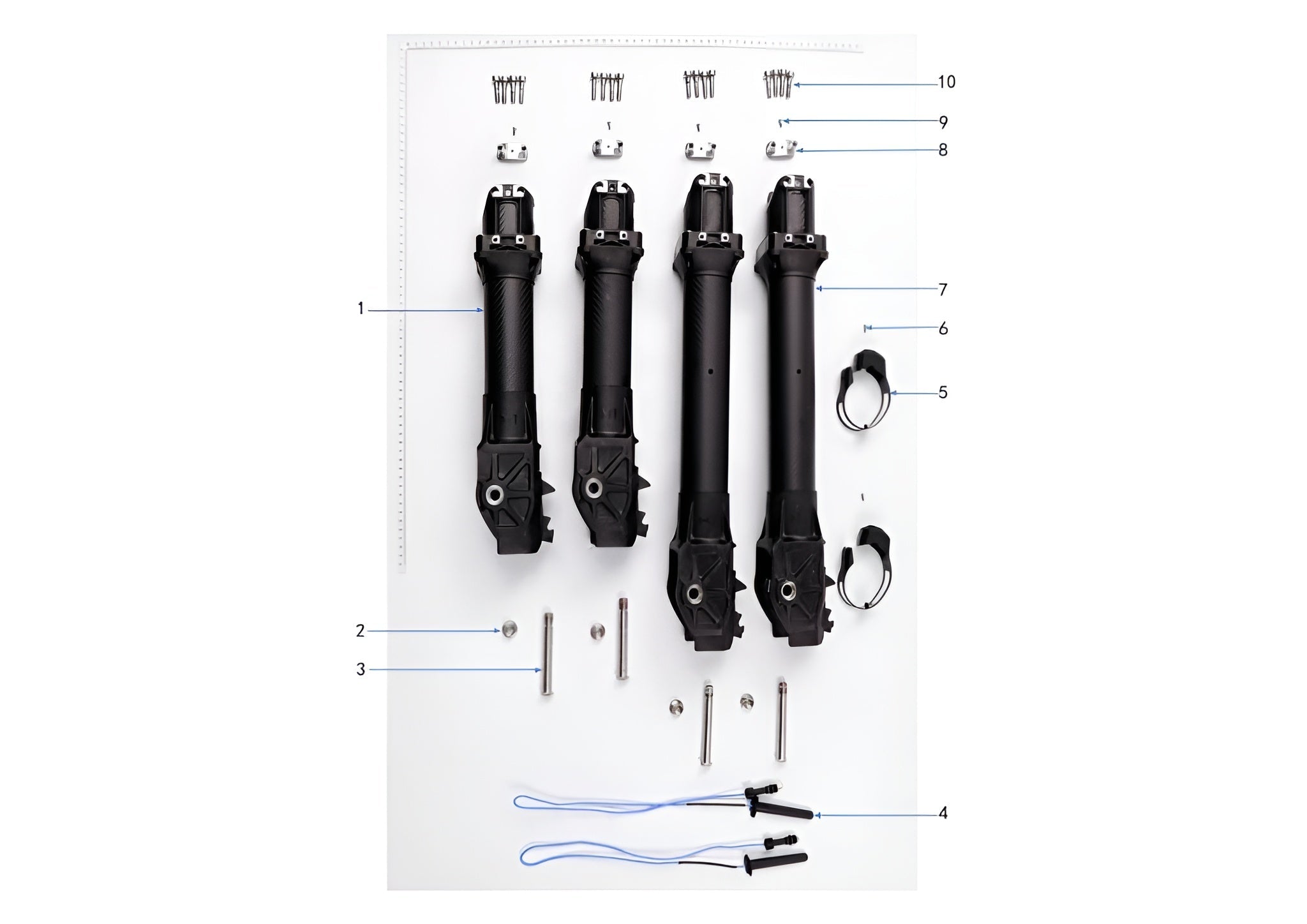 Parts Diagram for T100 Small Inner Arms