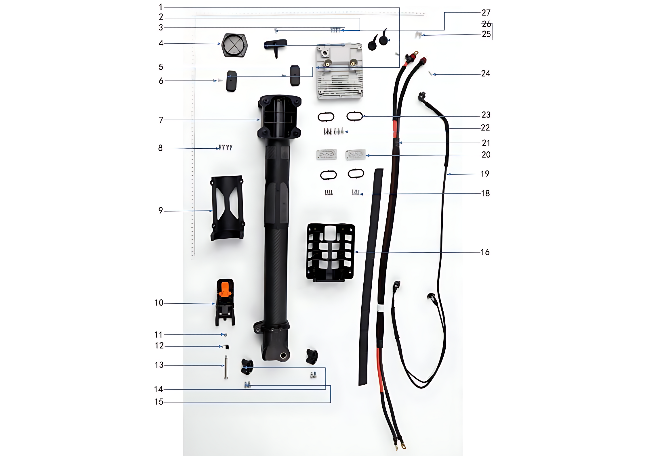Parts Diagram for T100 M1 & M3 Arms