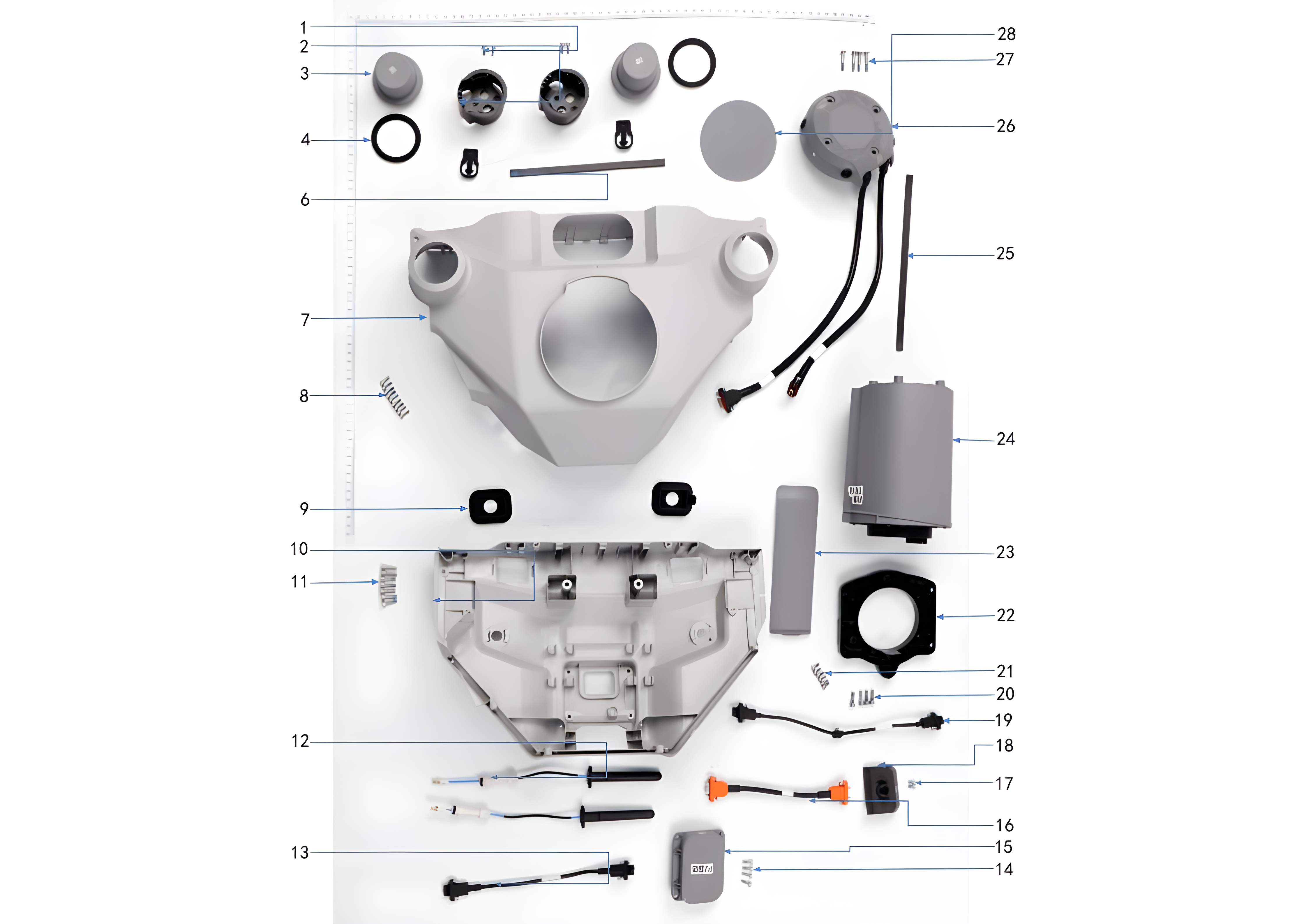Parts Diagram for T100 Front Frame (2)