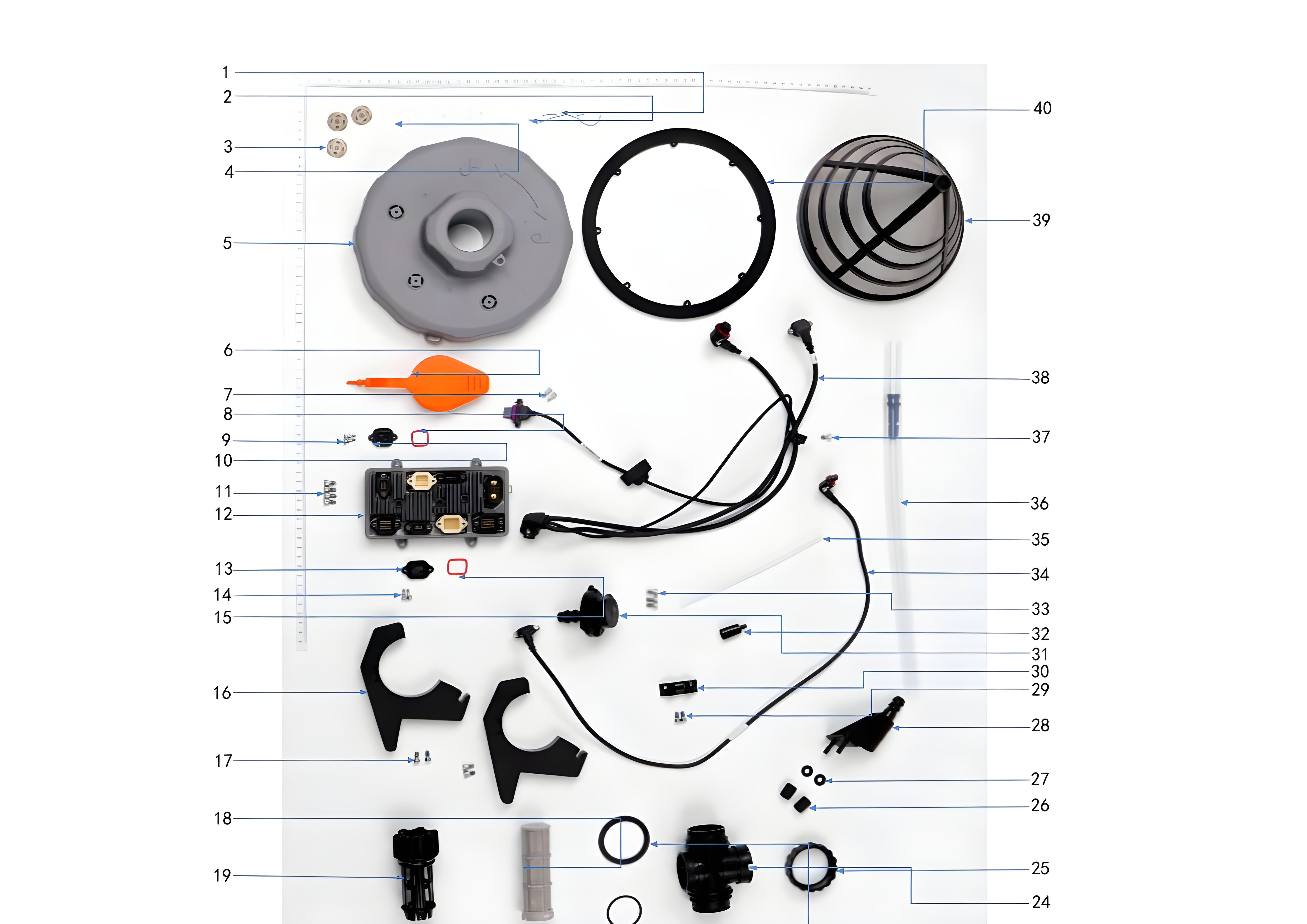 Parts Diagram for T100 Water Tank Assembly (2)