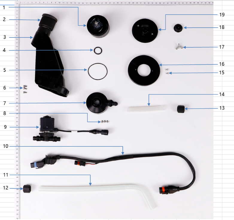 Parts Diagram for T50 - Spray Lance