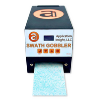 Swath Gobbler scanning a dyed paper strip